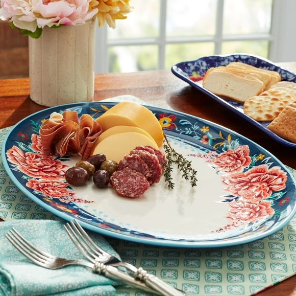 ❤️ New Pioneer Woman Keepsake Floral Serve Platter - Picture 1 of 8